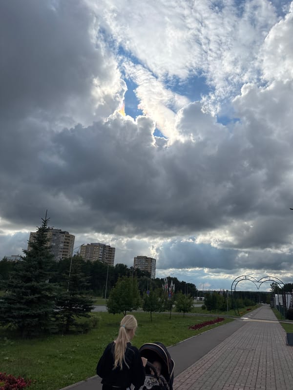 Rainbow breaks through storm clouds over Naberezhnye Chelny