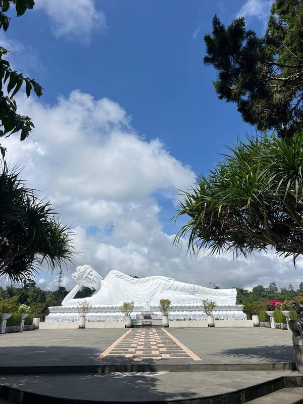 Buddhist monastery architecture documented in Pupuan, Indonesia
