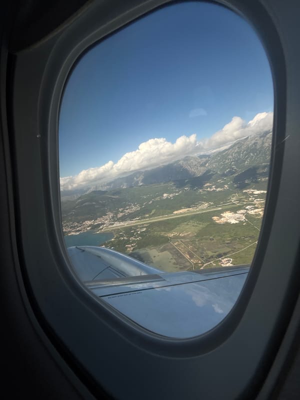 Traveler documents aerial and ground views of Dub, Montenegro