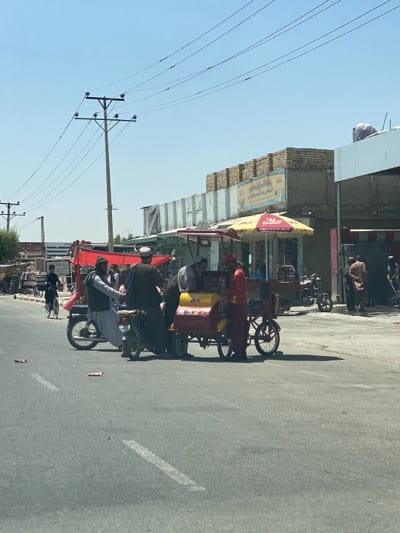 Morning market activity documented across Kandahar streets