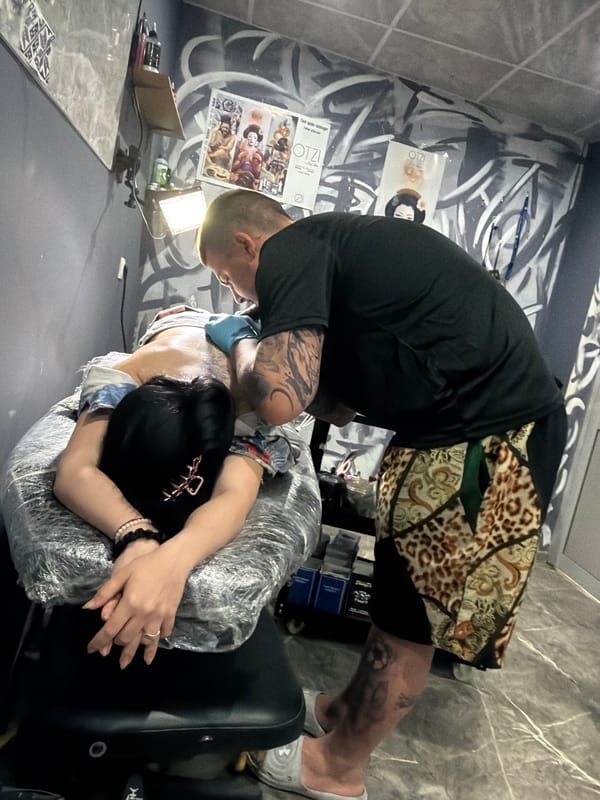 Daily life documented in Ruse, Bulgaria tattoo shop and homes
