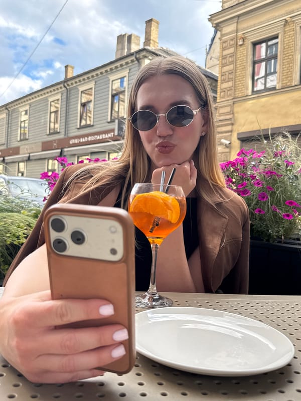 Aperol Spritz and architecture on a Riga summer afternoon