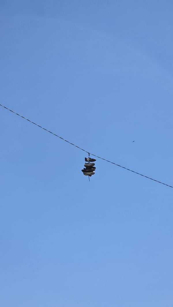 Shoes spotted hanging from power line in Bulgarian city