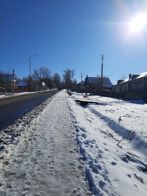 Winter scenes documented in Russian village of Krasnogorskoye