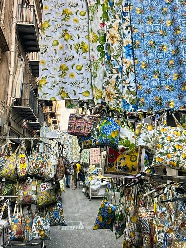 Afternoon wander through a Mediterranean market town