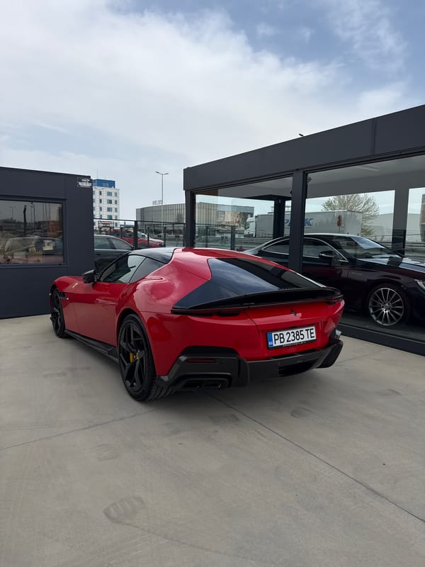 Red Ferrari spotted at Plovdiv car dealership