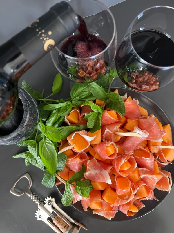 Prosciutto, wine, and afternoon snacks in Bitonto