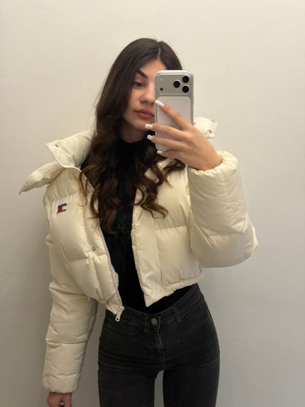 Woman takes selfie in early morning Gabrovo, Bulgaria
