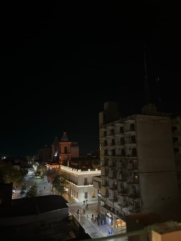 Nighttime scenes captured across Catamarca, Argentina city center