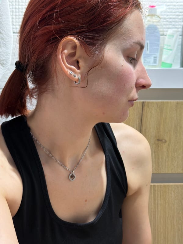 Woman documents morning routine with Akita puppy in Russia