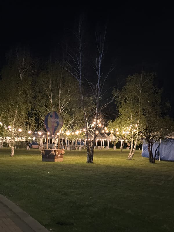 Evening scenes captured across Sofia's parks and restaurants