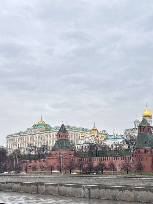 Moscow Kremlin photographed under cloudy morning skies