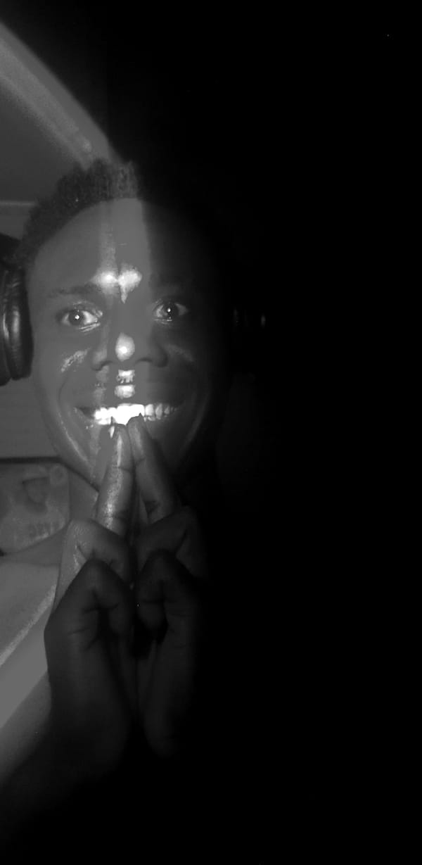 Black and white headphone portraits shot in Narayi, Nigeria