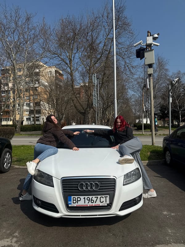 Young adults gather, pose around Kozloduy school and streets