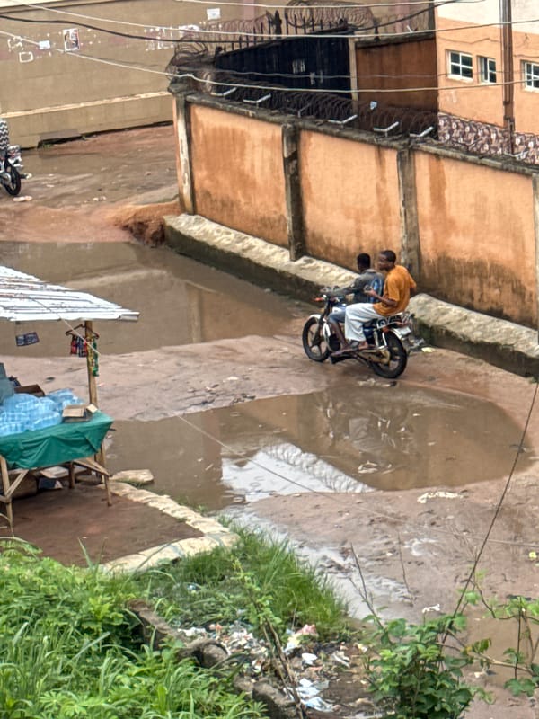 Rainy day life captured in Ihiagwa, Nigeria streets