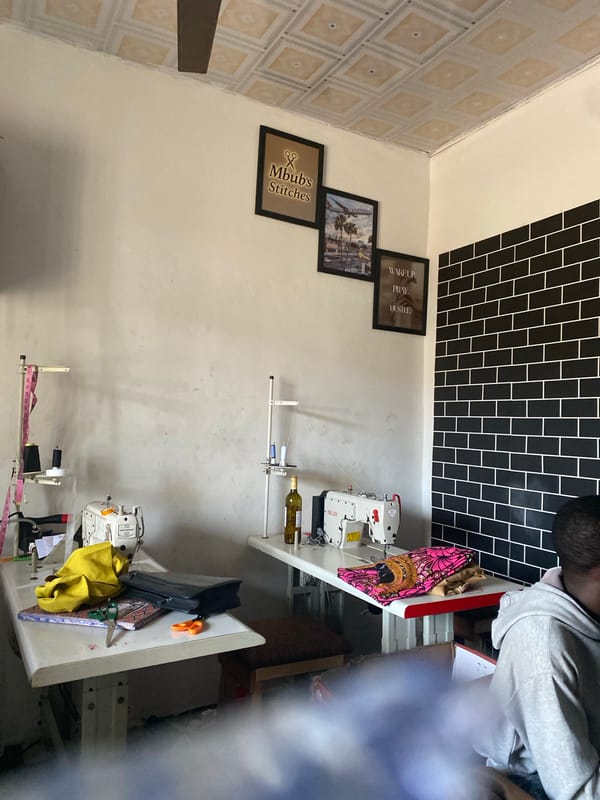 Inside a busy sewing workshop in Jalingo, Nigeria