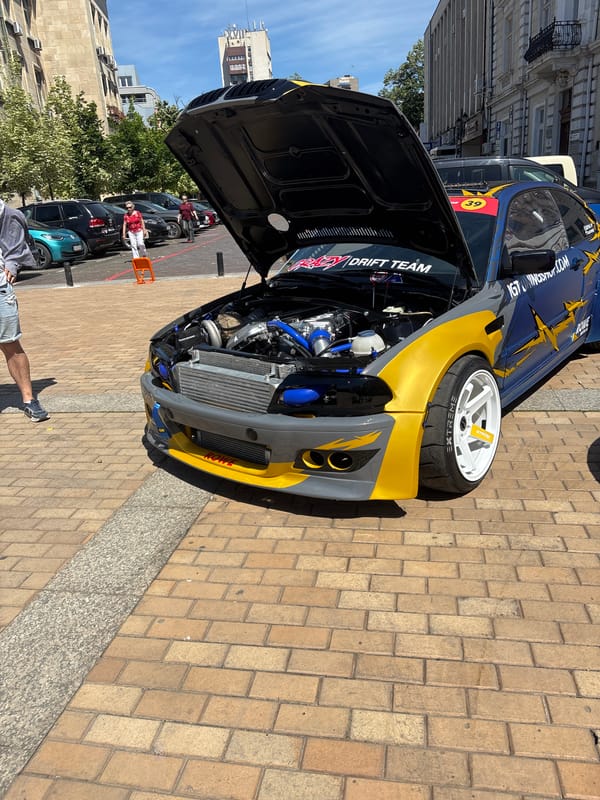 Modified racing cars gather on streets in Ruse, Bulgaria