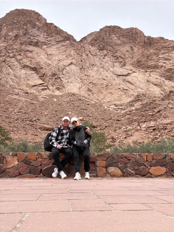 Tourists explore Saint Catherine's Monastery in Egypt