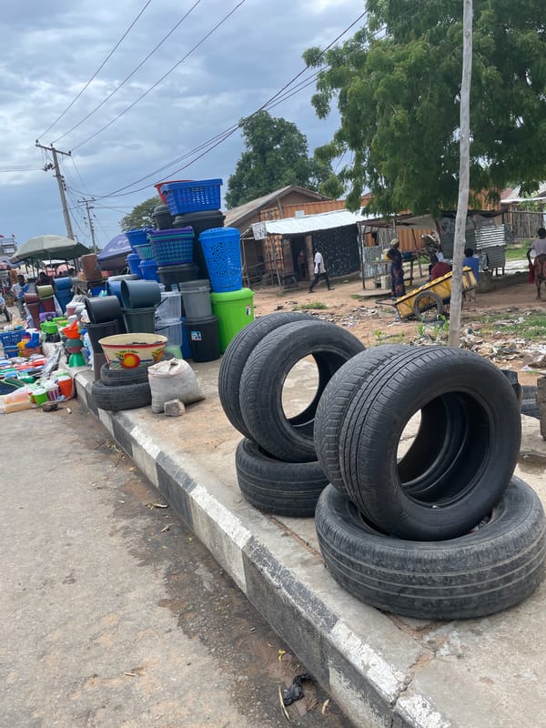 Street life and roadside markets across Jalingo on a cloudy morning