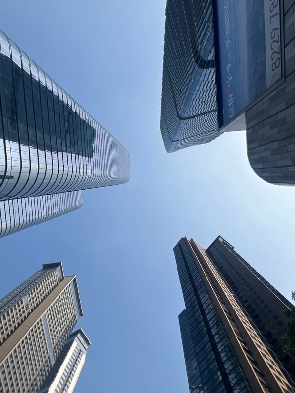 Morning documentation of Futian District's modern architecture and mall features