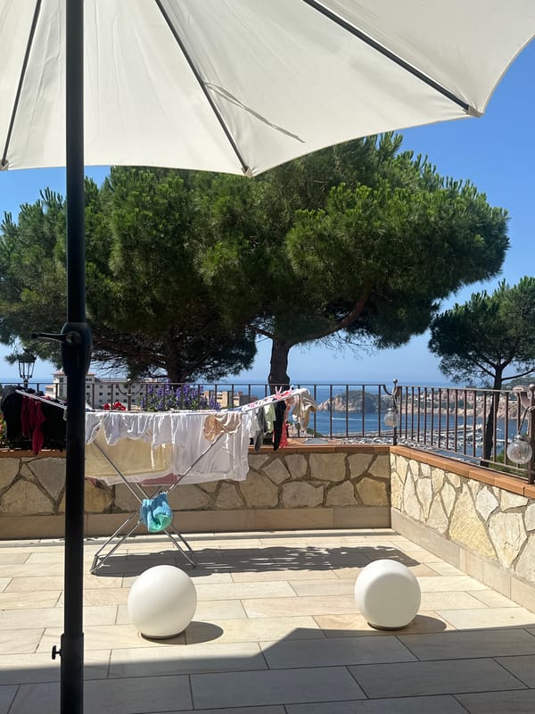 Lazy summer morning on a Costa Brava terrace