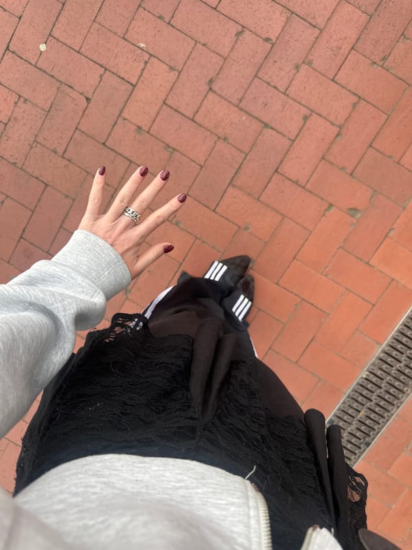 Person observed near decorative tourist trinkets in Tunbridge Wells