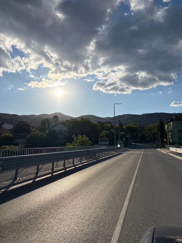 Bridge view captured of Simitli road in Bulgaria