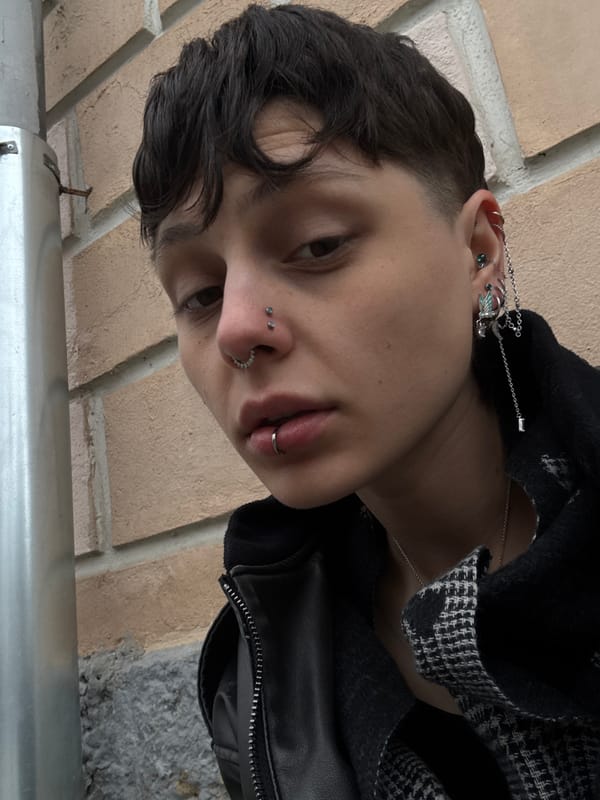 Person with facial piercings spotted in Moscow