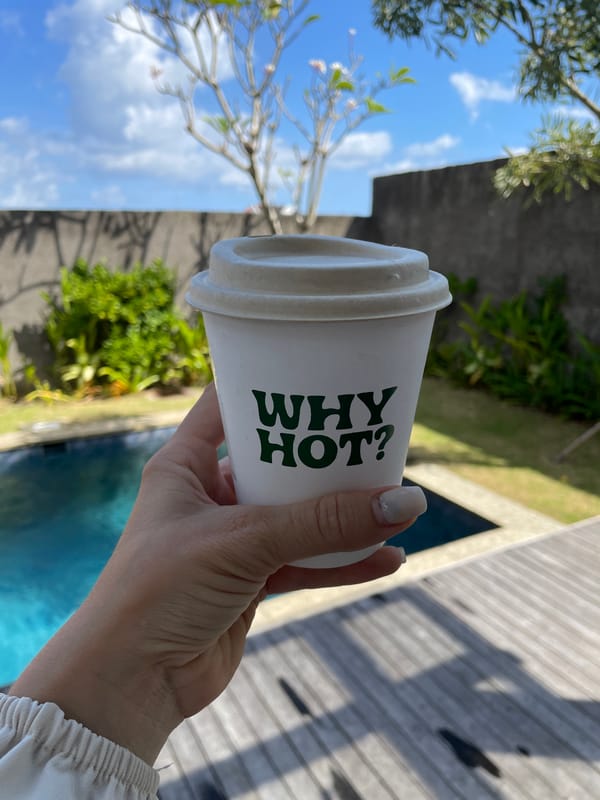 Morning coffee and coworking at Why Hot? Bali Breakfast Lounge