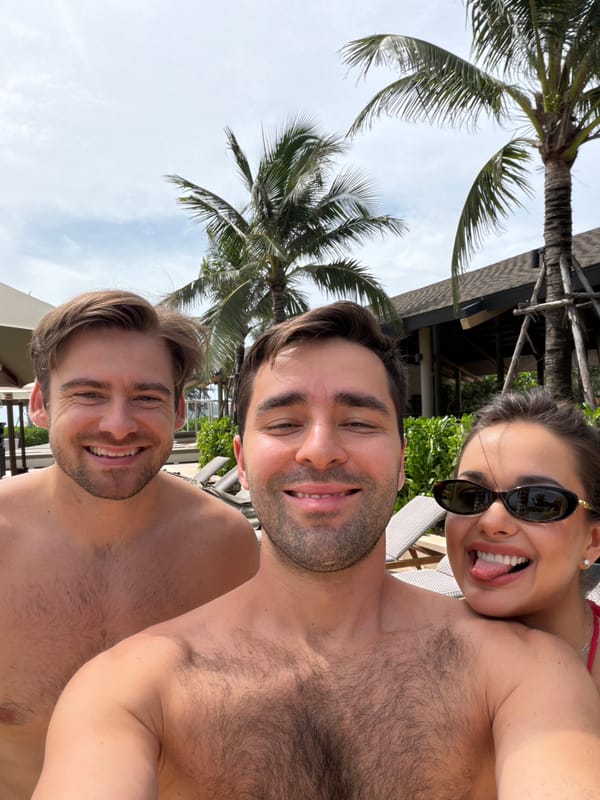 Tourists take poolside selfies at Thailand resort