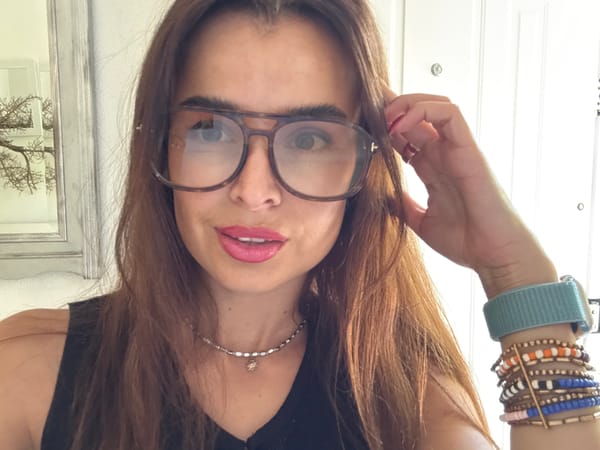 Indoor selfie series, same look, glasses on and off