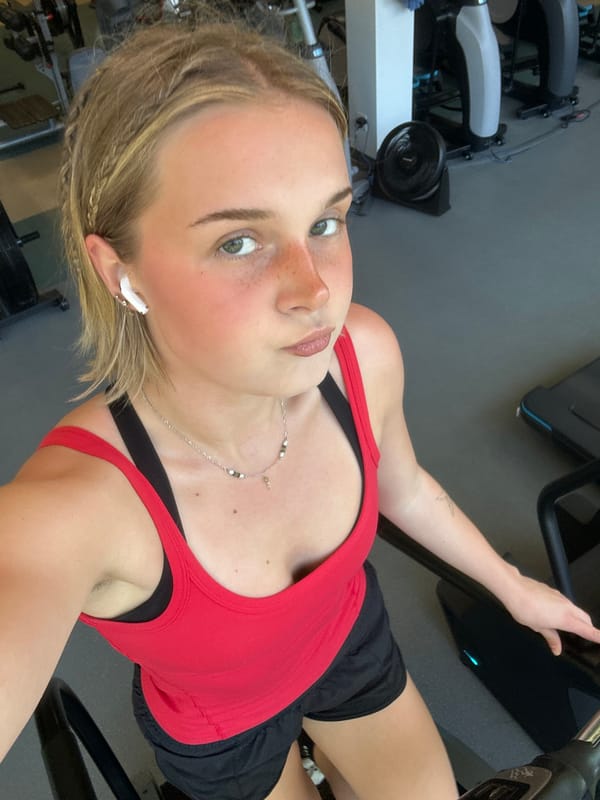 Woman exercises at Whistler gym facility Wednesday evening