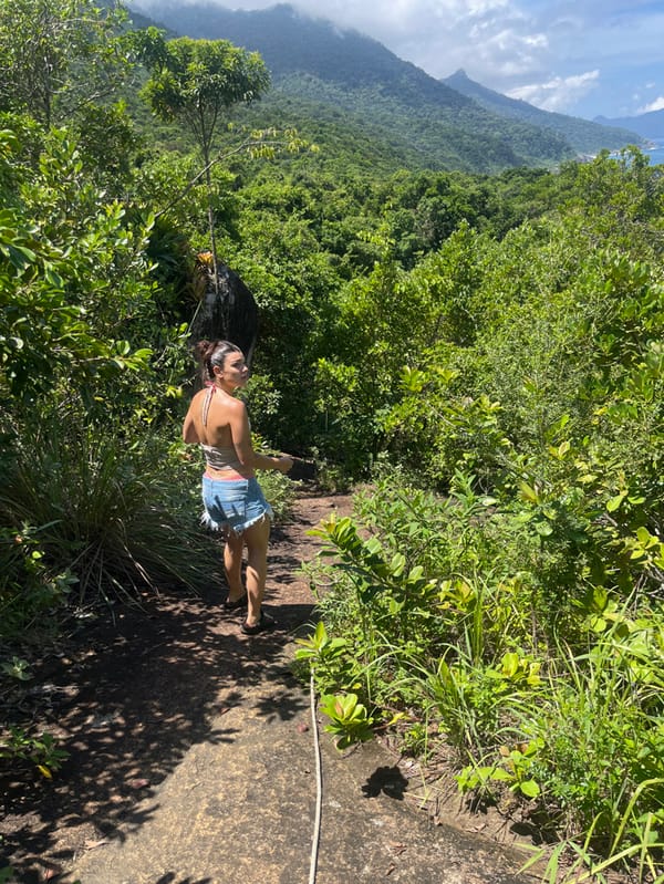 Tourists enjoy hiking, swimming at Ilhabela waterfalls and rivers