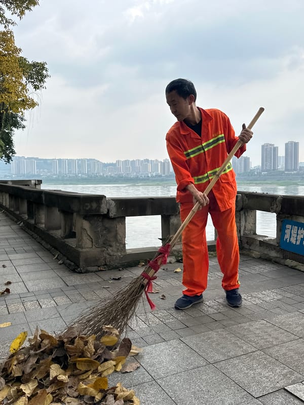 Morning life observed along Jiangjin waterfront walkways