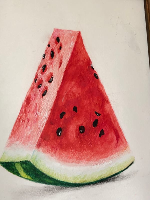 Artist documents watermelon paintings, abandoned buildings, and wet streetscapes