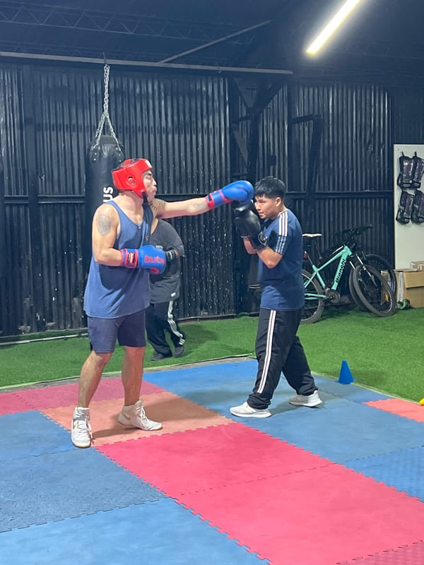 Sparring sessions at Meta Gym in Arica, Chile