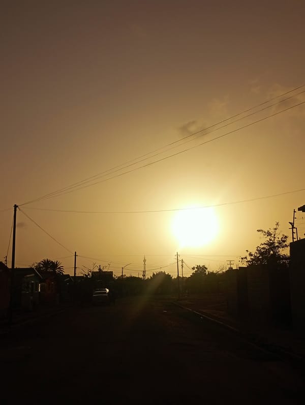 Sunset and street life captured in Juan Griego, Venezuela