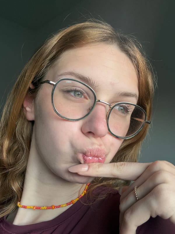 Woman takes playful selfie in Kragujevac, Serbia