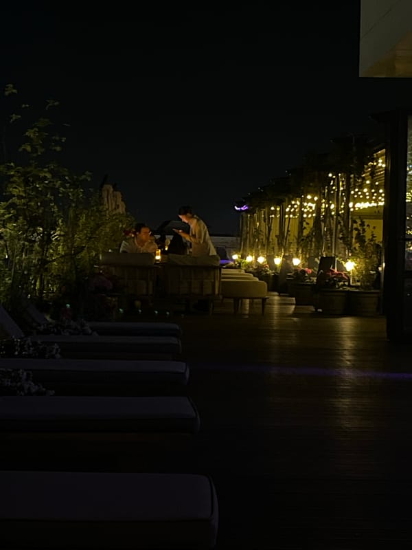 Evening rooftop party with DJ at Kazan restaurant venue