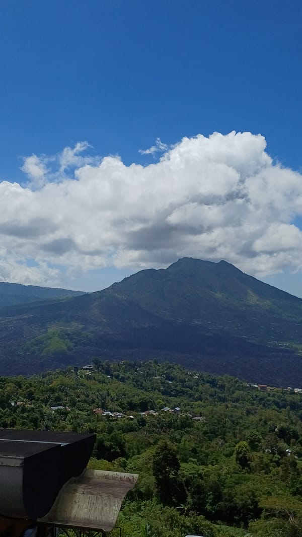 Dawn landscape views captured in volcanic Kintamani region