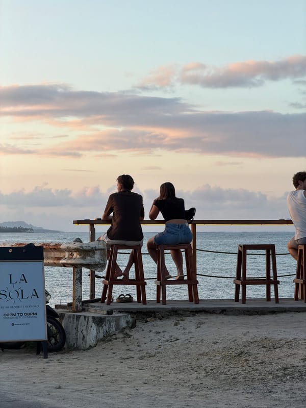 Morning scenes captured in General Luna, Philippines tourist area