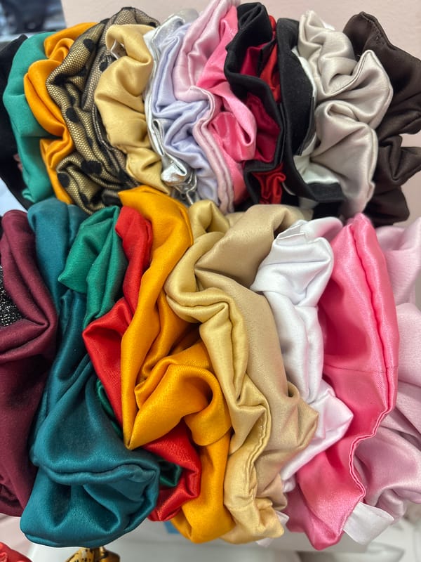 Colorful accessories and artificial flowers observed in Sofia market