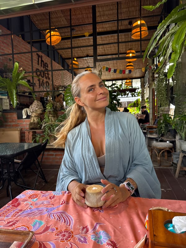 Café drinks and scooters on a slow Ko Samui morning