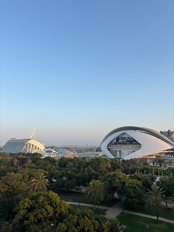 City of Arts and Sciences on a clear summer evening