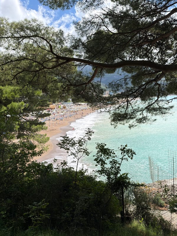 Morning beach activity documented at Montenegro resort