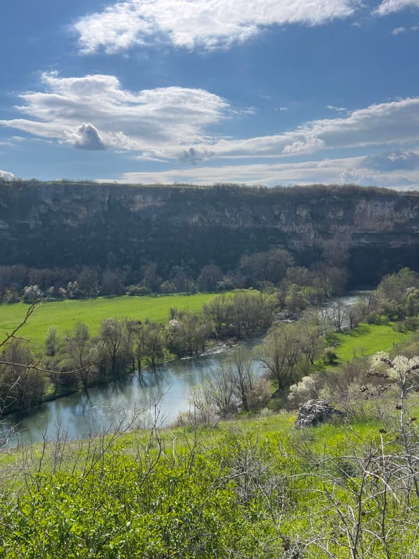 River valley landscape documented in Aglen, Bulgaria