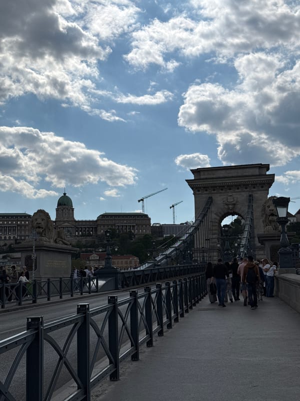 Tourist photographs document Budapest landmarks during afternoon sightseeing session