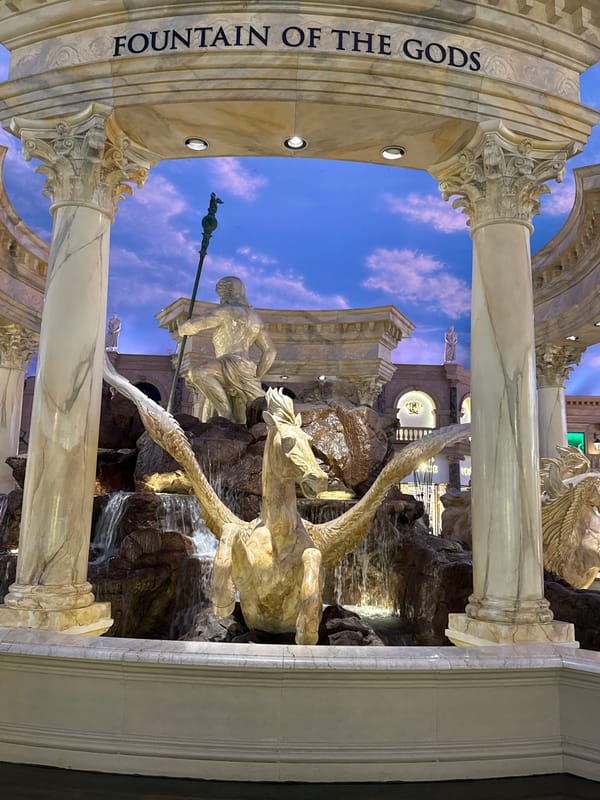 Forum Shops' Fountain of the Gods up close at Caesars Palace