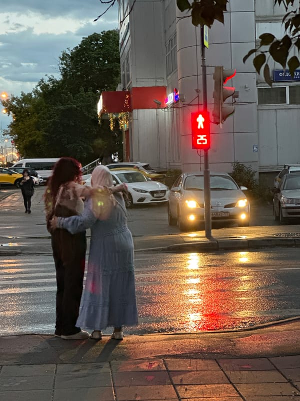Quiet Moscow evening, from city streets to couch time