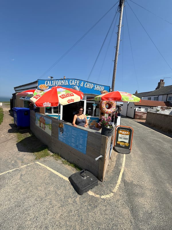 Fish and chips and coastal views in Great Yarmouth